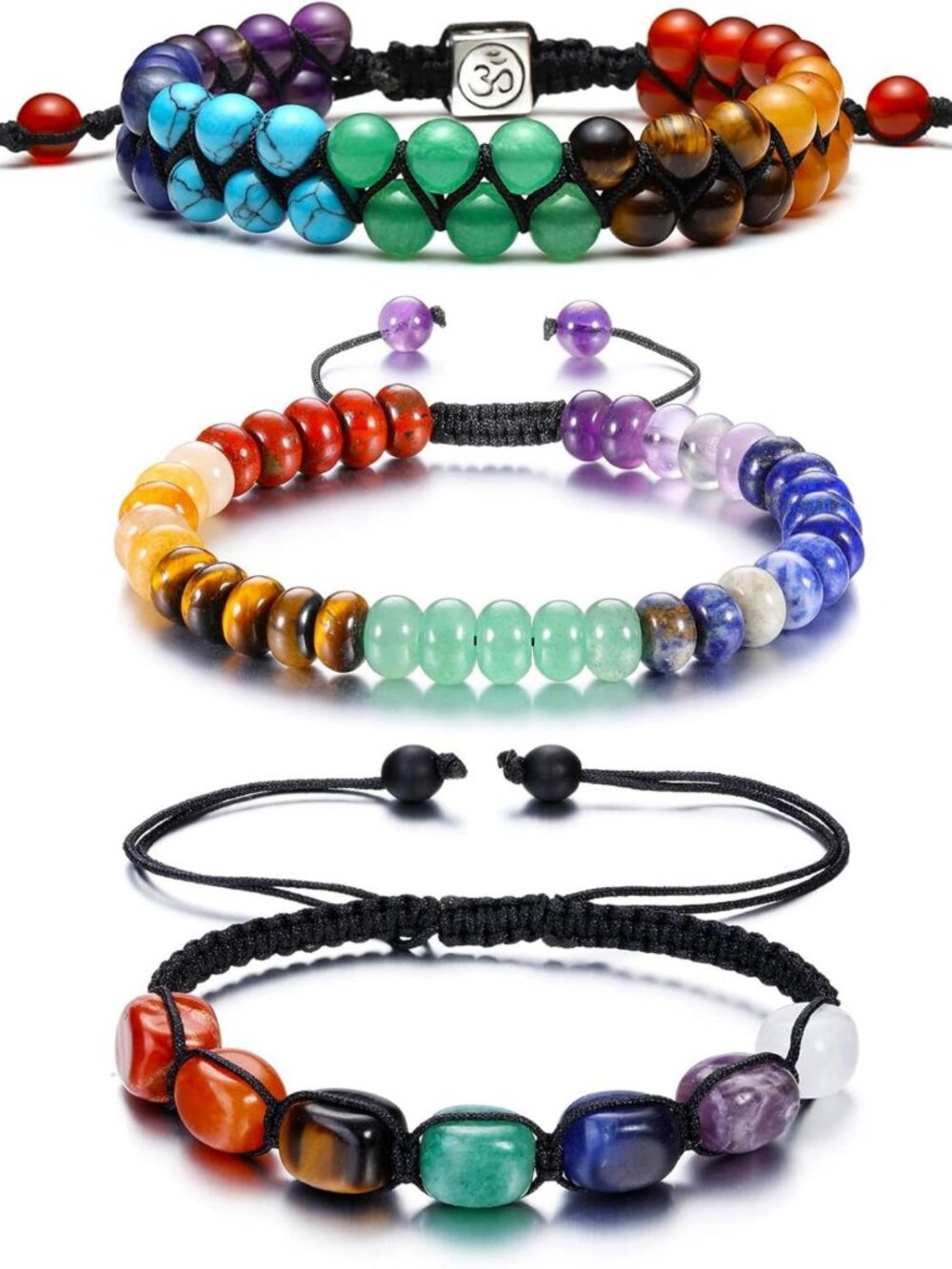 Chakra Beaded Bracelets for Women & Men | Anxiety Relief Jewelry Gift